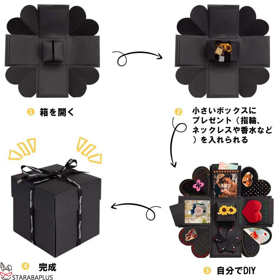サプライズボックス ギフトボックス ロマンチック DIY ハンドメイド プレゼント 手作り 写真 バレンタインデー 誕生日 祝い 母の日 思い出 ギフト 送料無料 |  | 04
