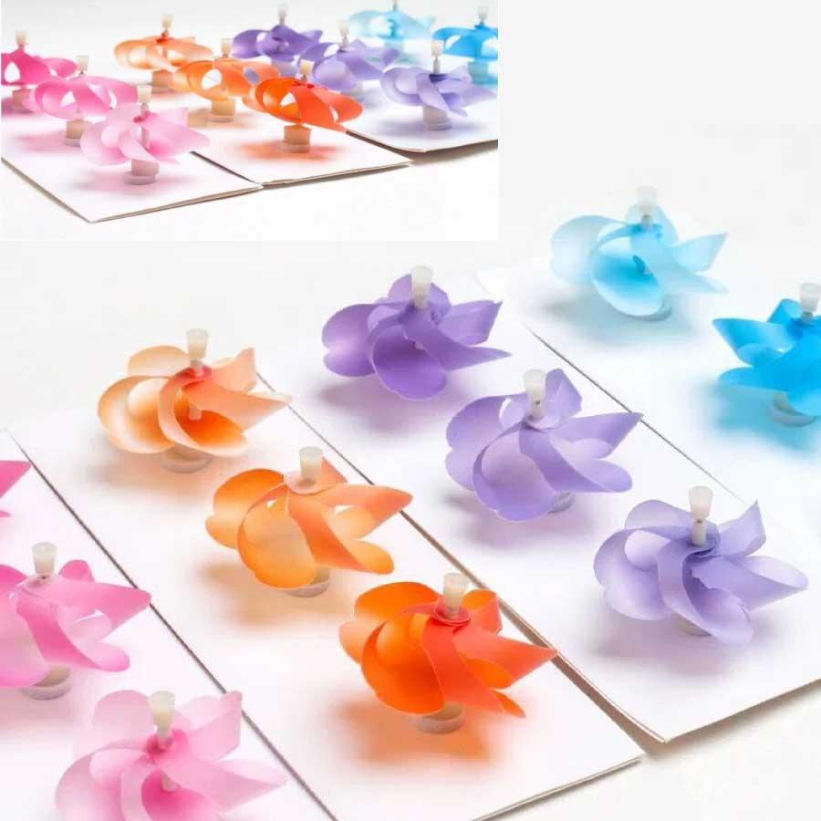 風車 冷蔵庫マグネット 3個セット 直径約3.5cm カラフル ミニマグネット プラスチック 磁石 キッチン 冷蔵庫 玄関 メモ 写真 固定 インテリア 雑貨 かわいい |  | 08