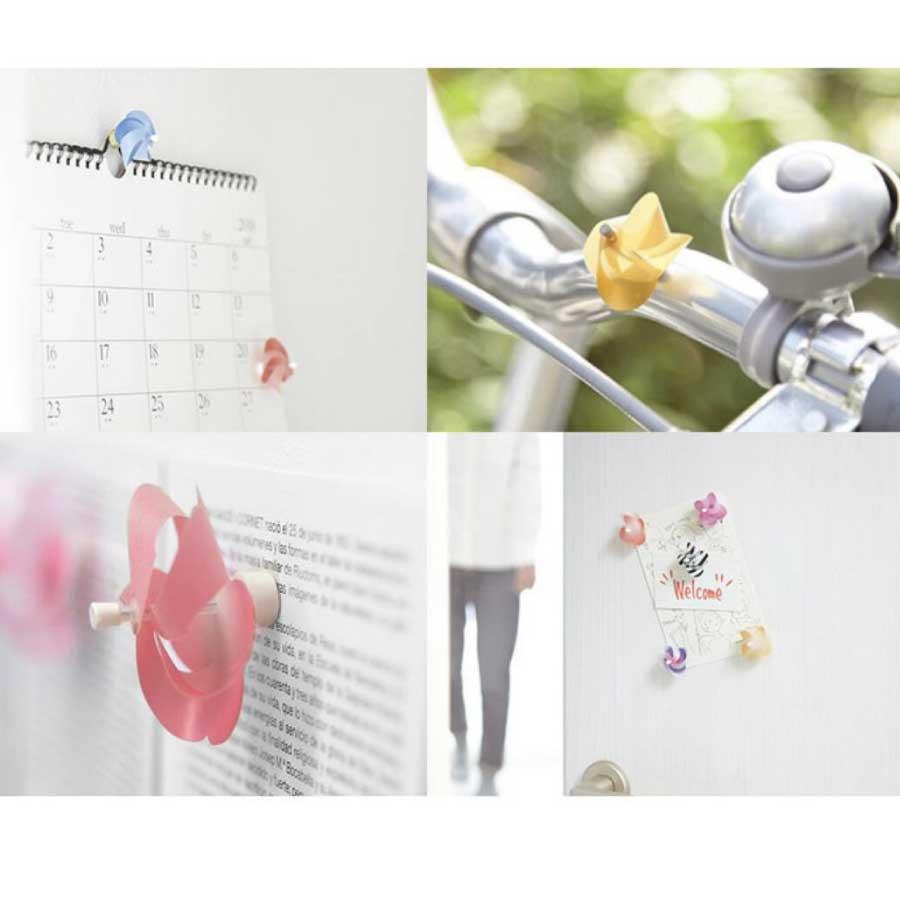 風車 冷蔵庫マグネット 3個セット 直径約3.5cm カラフル ミニマグネット プラスチック 磁石 キッチン 冷蔵庫 玄関 メモ 写真 固定 インテリア 雑貨 かわいい |  | 13