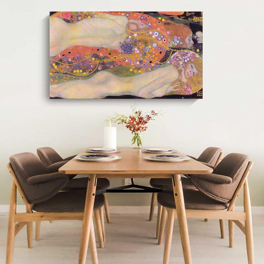 グスタフ クリムト 水蛇II 名画 70cm×40cm インテリア 装飾 オシャレ ホテル カフェ リビング ファブリック オシャレ アートパネル プレゼント 送料無料 | 