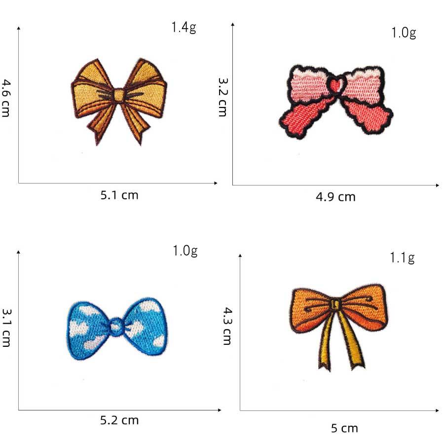 刺繍ワッペン リボン 20枚セット アイロン接着 アップリケ ワッペンセット かわいい 刺繍パッチ ハンドメイド 手芸 入園 入学 幼稚園 保育園 バッグ 服 リメイク |  | 05