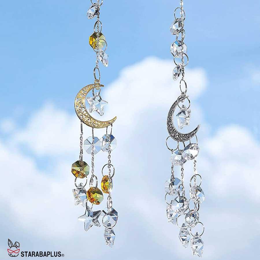 サンキャッチャー 多面的 水晶ボール  星月 窓玄関 飾り キラキラ 開運 人気 運気 幸運 恋愛 風水アップ 車内装飾 手作 送料無料 |  | 04