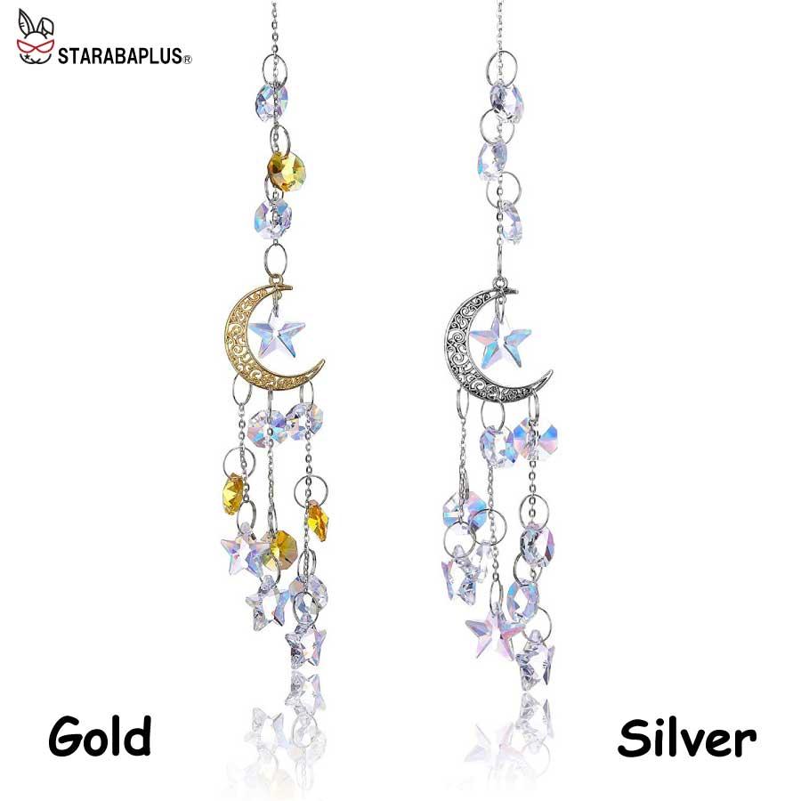 サンキャッチャー 多面的 水晶ボール  星月 窓玄関 飾り キラキラ 開運 人気 運気 幸運 恋愛 風水アップ 車内装飾 手作 送料無料 |  | 05