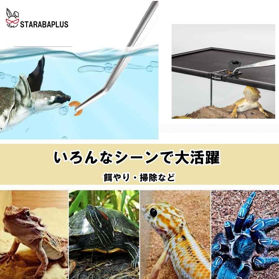 水槽用ピンセット ピンセット 長い ロング 水草トリミング アクアリウム ハーバリウム 爬虫類飼育 水草植栽 ステンレス 滑り止め カーブ 掃除 送料無料 |  | 07