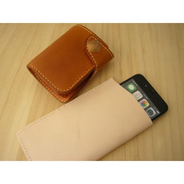 iPhone8 Plus ,iPhone7 Plusケース　姫路レザーヌメ革　手縫い　ハンドメイド　メール便・クリックポスト可 |  | 02