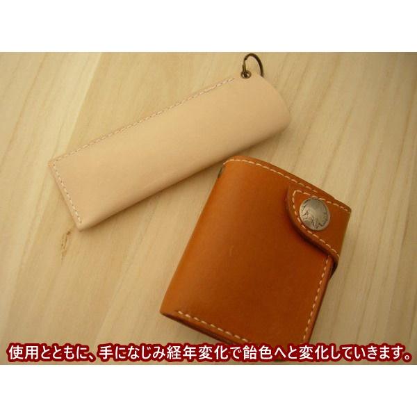 レザーキーケース 姫路レザー たつのレザー ヌメ革 牛革 ブラック キャメル ナチュラル チャコール ブラウン ハンドメイド 総手縫い メール便可 クリックポスト |  | 10