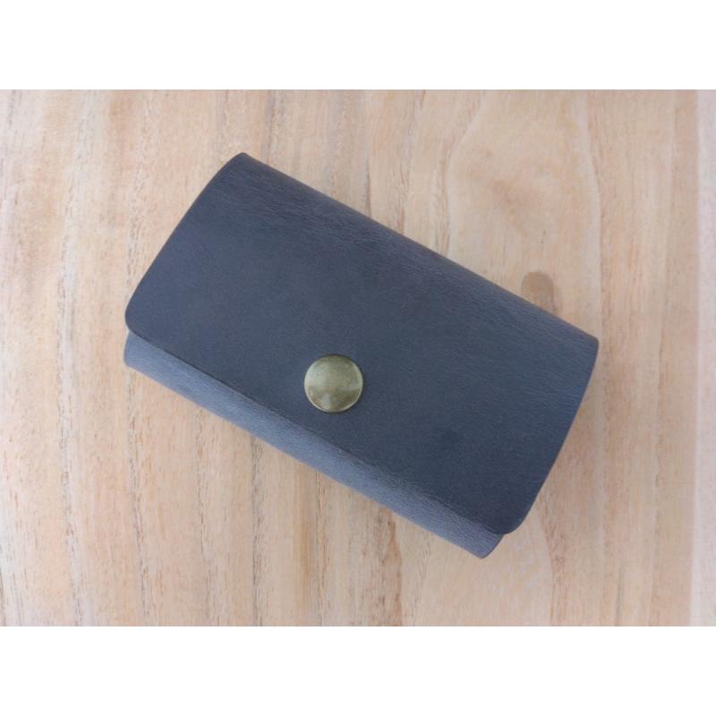 レザーキーケース 姫路レザー たつのレザー ヌメ革 牛革 ブラック キャメル ナチュラル チャコール ブラウン ハンドメイド 総手縫い メール便可 クリックポスト |  | 08