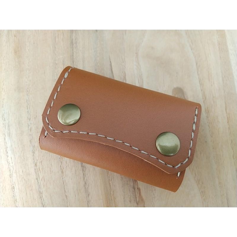 レザーキーケース 姫路レザー ヌメ革 本牛革 ダブルホック ブラック キャメル ナチュラル 生成り ハンドメイド 総手縫い メール便可 クリックポスト コンパクト |  | 04