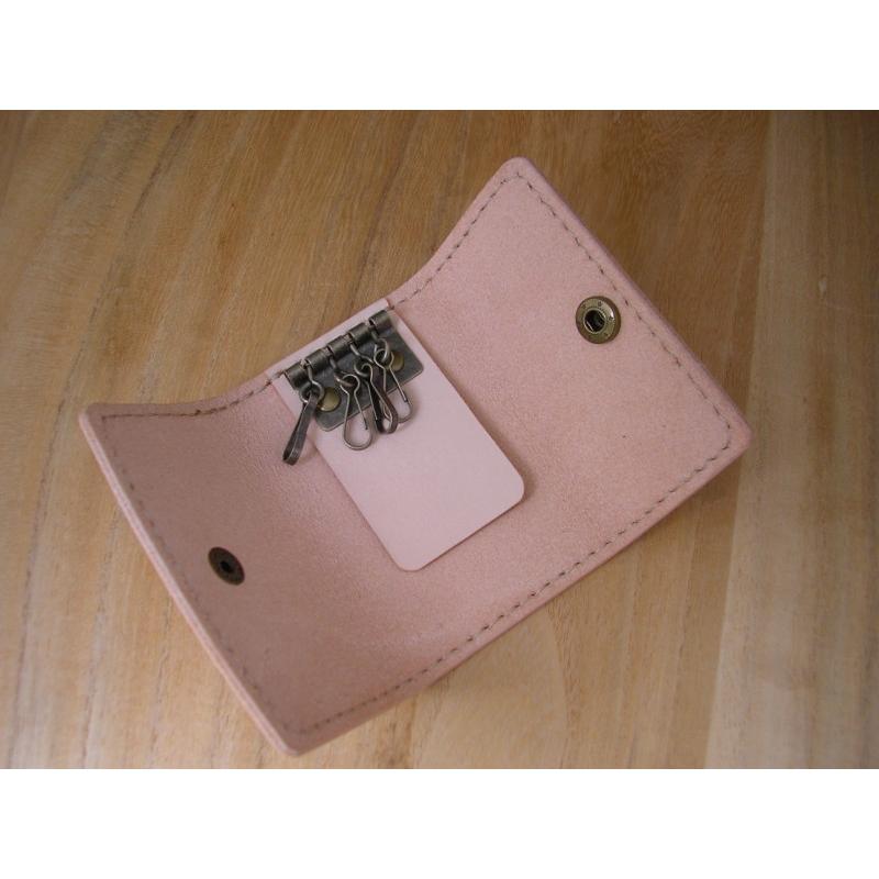 レザーキーケース 姫路レザーヌメ革 ハンドメイド 四角 角丸 総手縫い メール便可 |  | 02