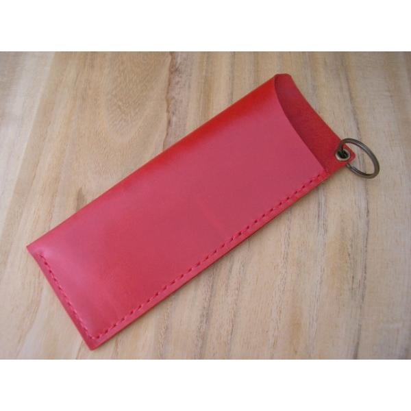 レザーペンケース キーリング プルアップレザー ヌメ革 総手縫い 牛革 本革 メール便可 |  | 01