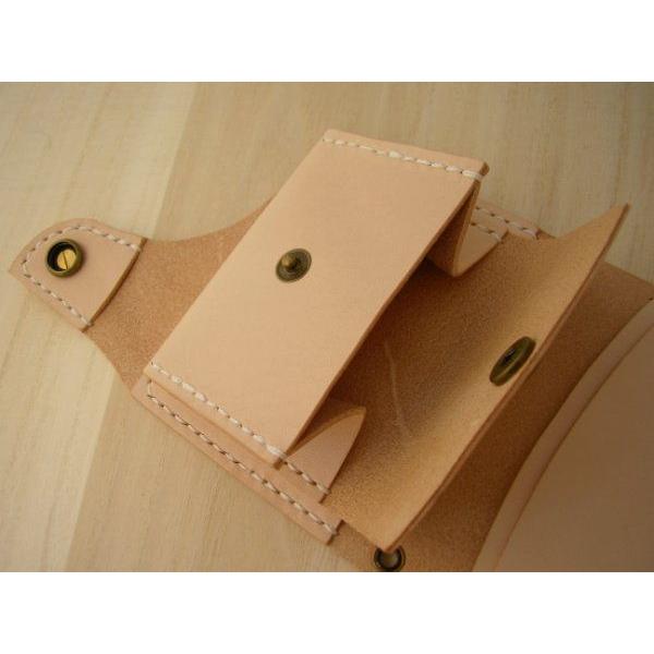 レザーウォレットミニ 小銭入れ 財布 ヌメ革 ハンドメイド コンチョ |  | 03