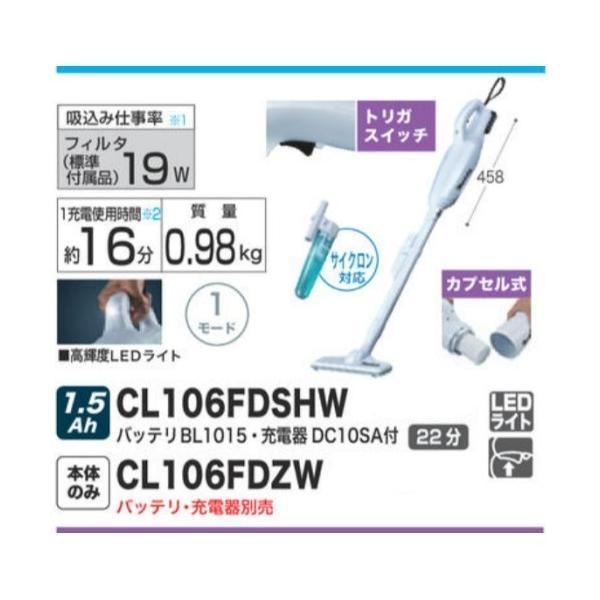 マキタ（makita） 【正規品】マキタ ハンディクリーナー CL106FDZW