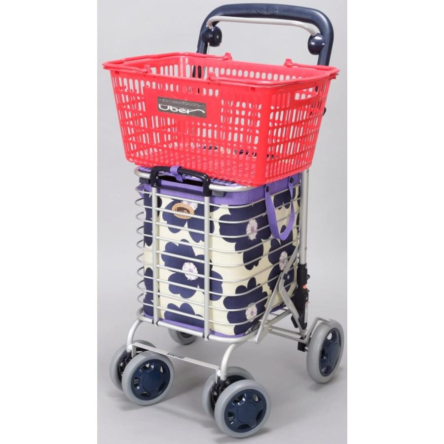 ユーバ産業 アルミワイヤーカート メッシュ紺 A-0245M shimayamedical_b224659