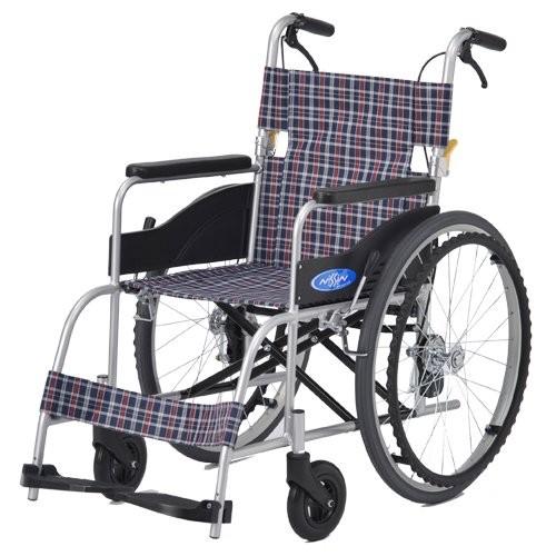 車椅子 （福祉用具JIS） 日進医療器 NEO-1 アルミ製自走用車椅子 ノーパンクタイヤ仕様