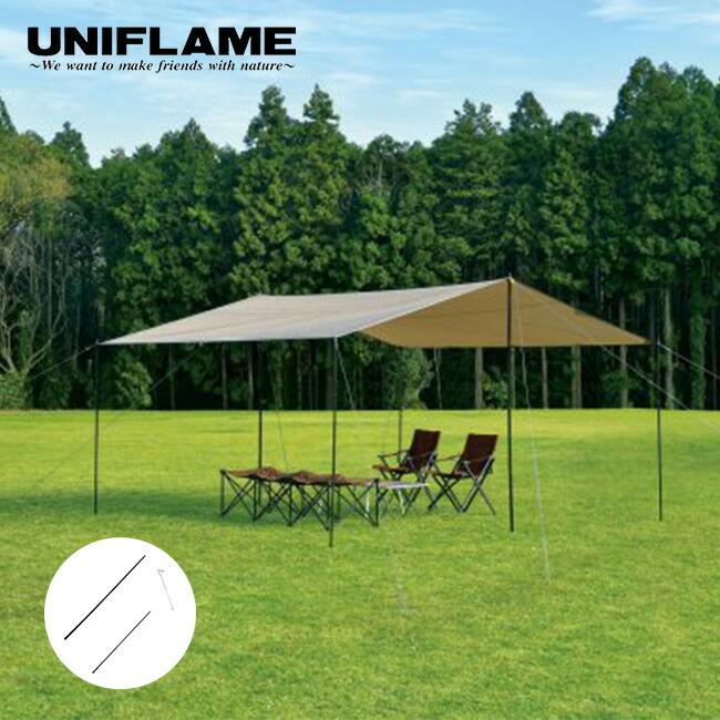 UNIFLAME（ユニフレーム） REVOスクエアタープ 4×4 TAN エントリー