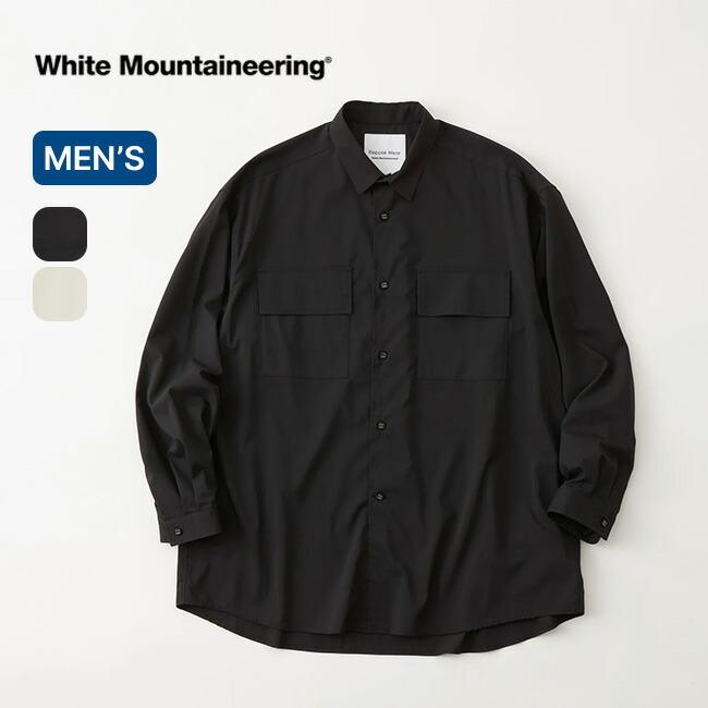 WHITE MOUNTAINEERING / 25SS/REGULAR COLLAR SHIRT/長袖シャツ/1/ポリエステル/ブラック/RW2571102 WHITE MOUNTAINEERING（ホワイトマウンテニアリング） レギュラー