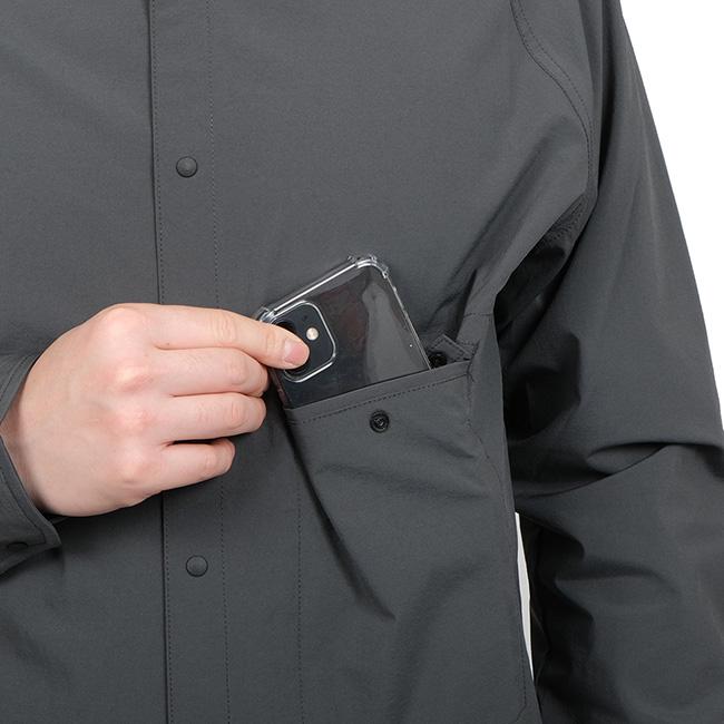 AXESQUIN ELEMENTS / 長袖シャツ/5/ポリエステル/BLK/無地 AXESQUIN（アクシーズクイン） AXESQUIN ELEMENTS アクシーズクイン