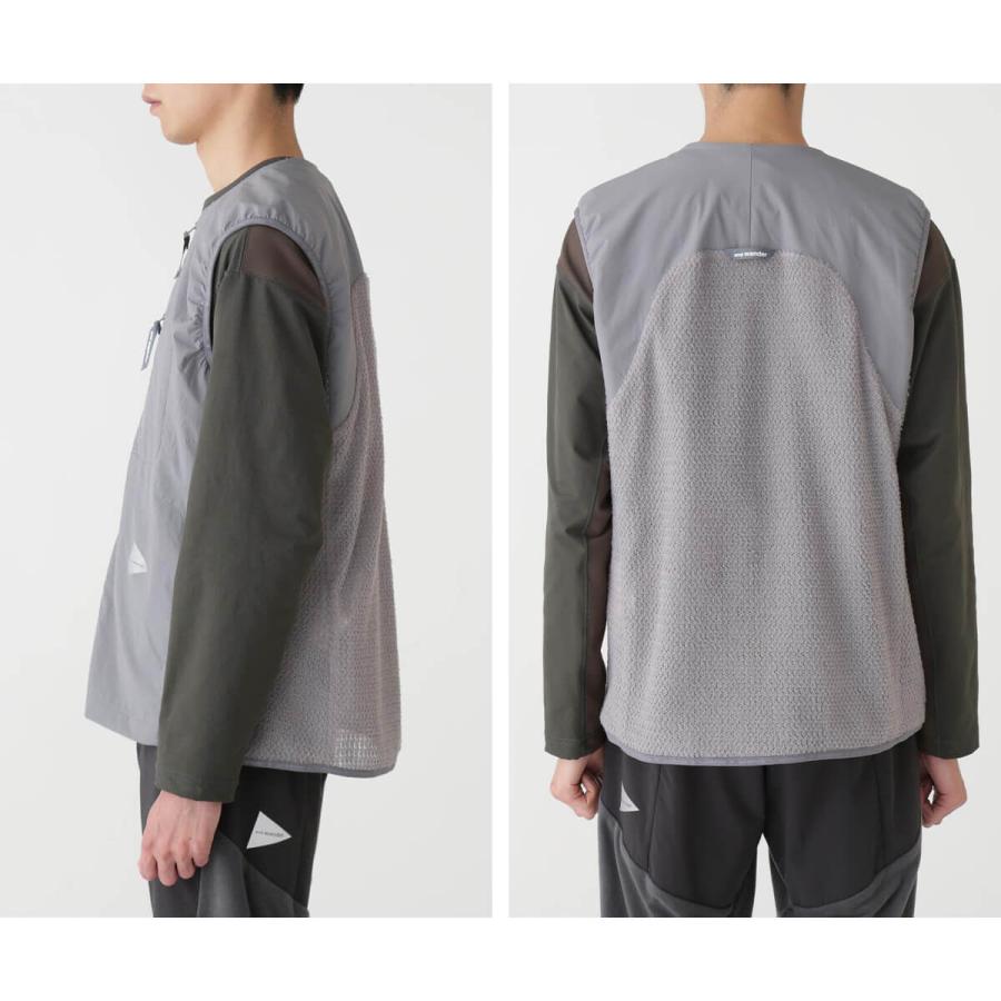 and wander（アンドワンダー） アルファダイレクトベスト ユニセックス