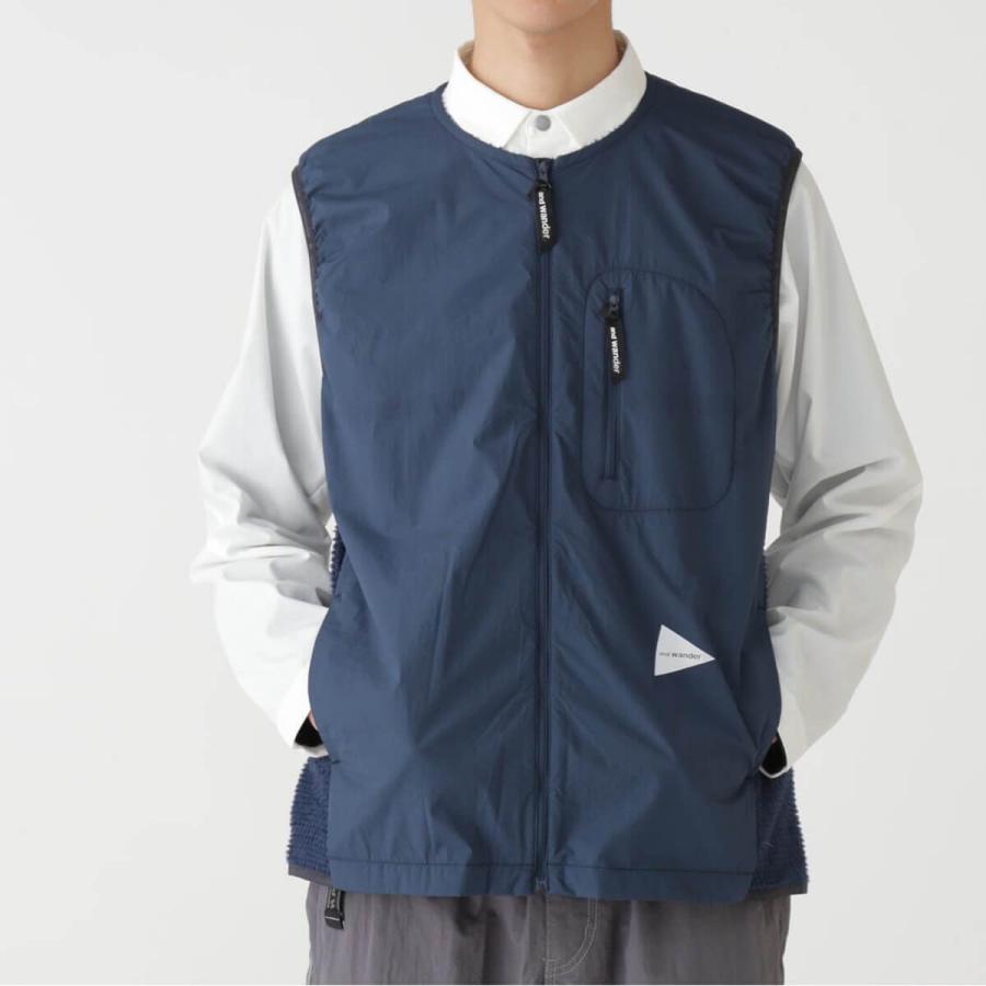 and wander（アンドワンダー） アルファダイレクトベスト ユニセックス
