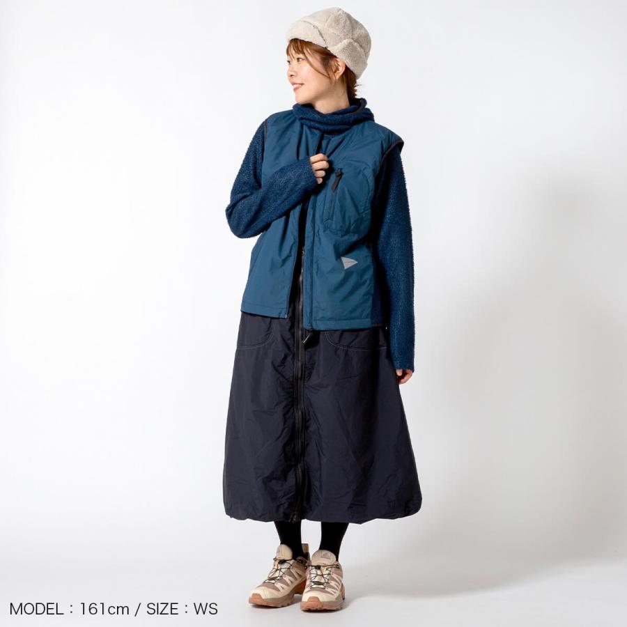 and wander（アンドワンダー） オクタフラッフィースカート ウィメンズ
