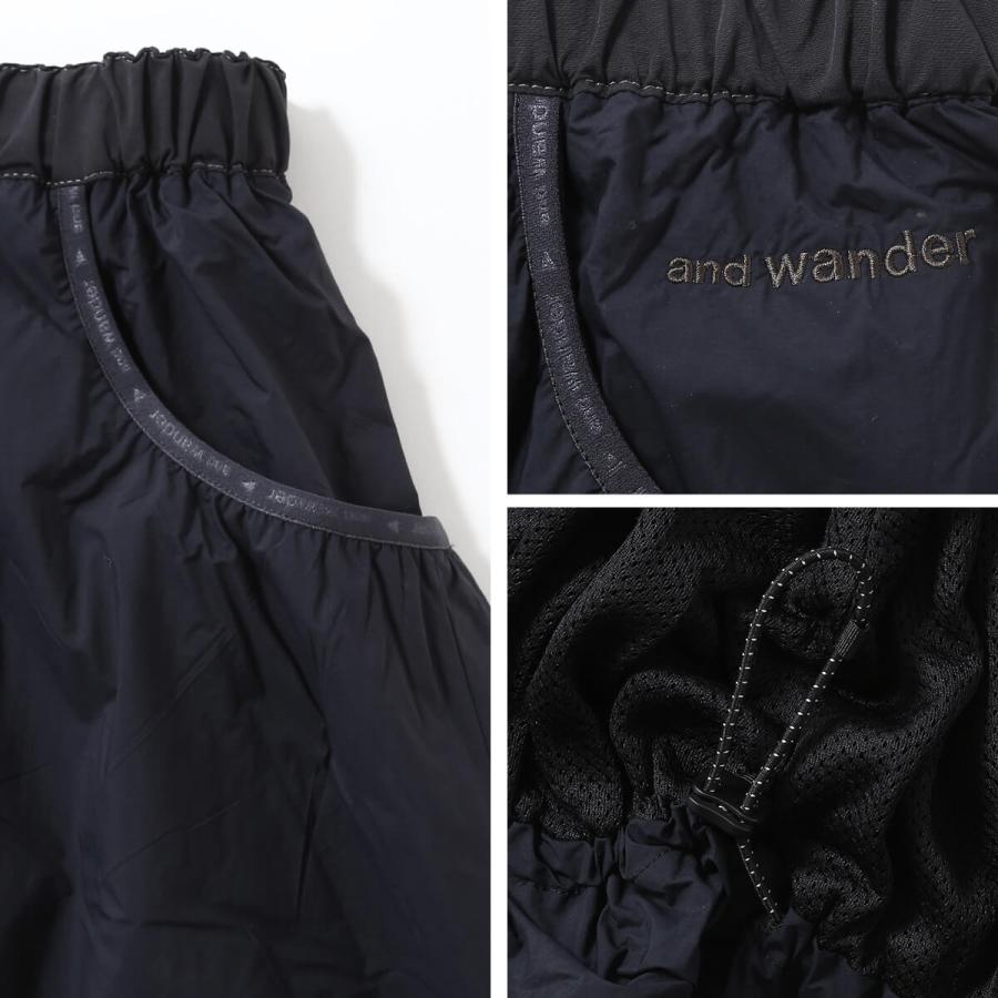 and wander（アンドワンダー） オクタフラッフィースカート