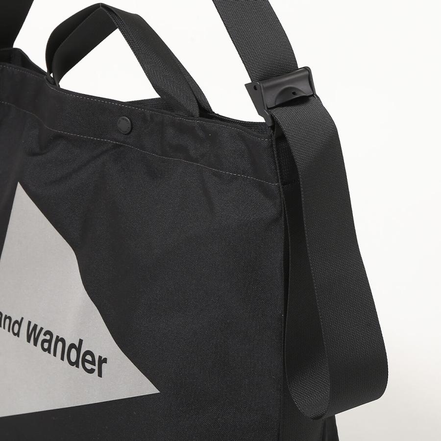 and wander（アンドワンダー） リサイクルOXロゴトートバッグ