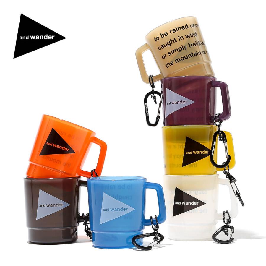 and wander アンドワンダー 4点セット マグカップ　新品 and wander and wander logo PP mug / アンドワンダー アンド