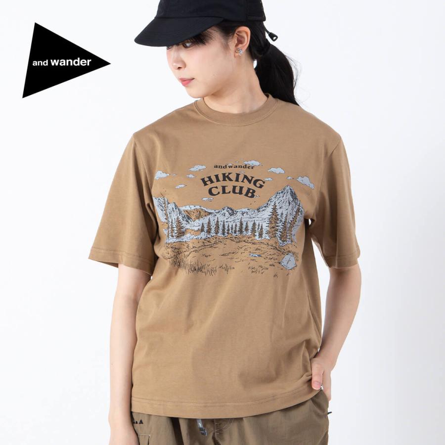 and wander（アンドワンダー） ハイキングクラブ T 5745164053 シャツ 