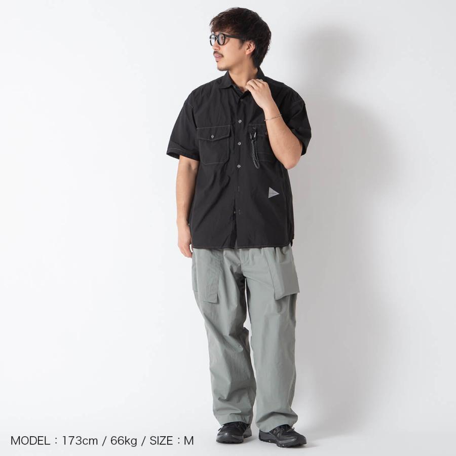 and wander アンドワンダー コーデュラタイプライターSSシャツ