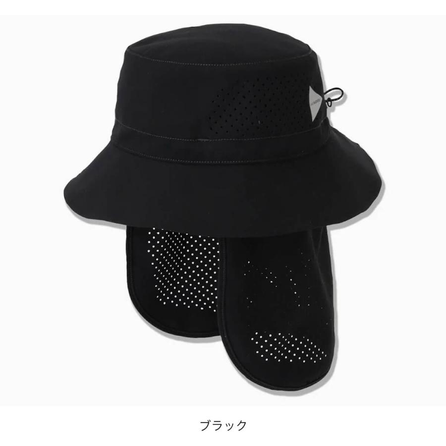and wander アンドワンダー テックハット 5745976240 tech hat 帽子 軽量 2way 日除け ネックカバー 登山 カジュアル 2026 春夏の画像