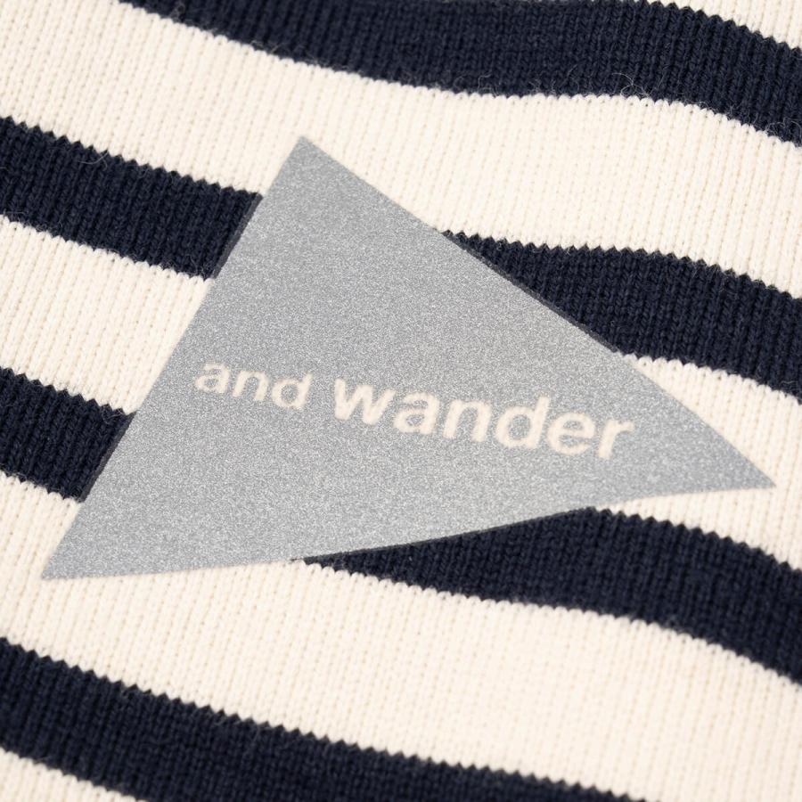 and wander アンドワンダー ストライプポケットSS T 5746184310 stripe pocket SS ユニセックス メンズ ウィメンズ レディース トップス Tシャツ 半袖 2026 春夏_3