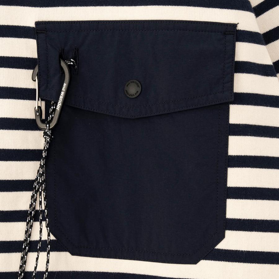and wander アンドワンダー ストライプポケットSS T 5746184310 stripe pocket SS ユニセックス メンズ ウィメンズ レディース トップス Tシャツ 半袖 2026 春夏_4