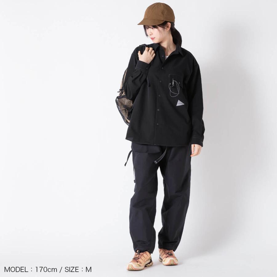 and wander（アンドワンダー） オットマンクロスワイドパンツ