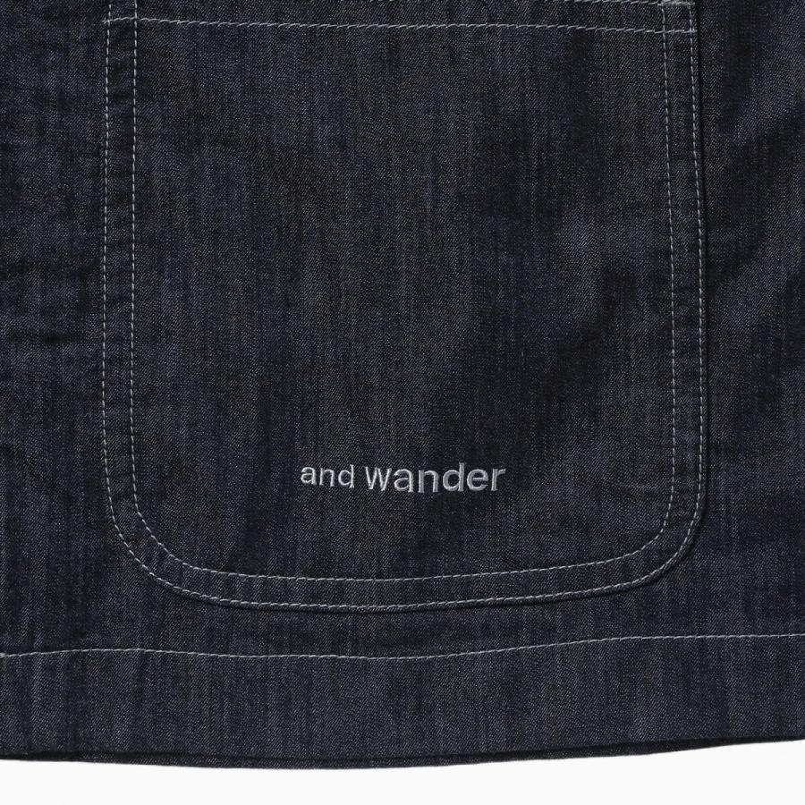 and wander（アンドワンダー） ドライイージーデニムシャツジャケット