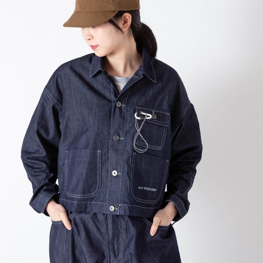【送料込】 andwander アンドワンダー デニムジャケット S and wander（アンドワンダー） ドライイージーデニムシャツジャケット