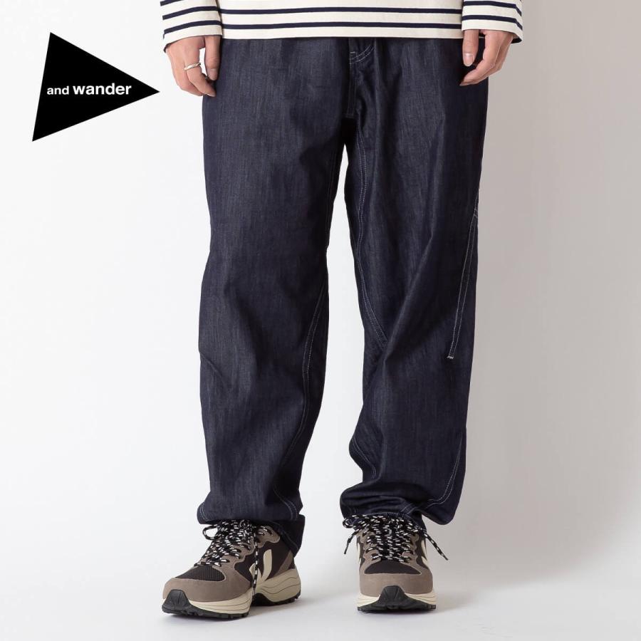 and wander アンドワンダー デニムワイドパンツ WS Black and wander アンドワンダー デニムワイドパンツ WS Black