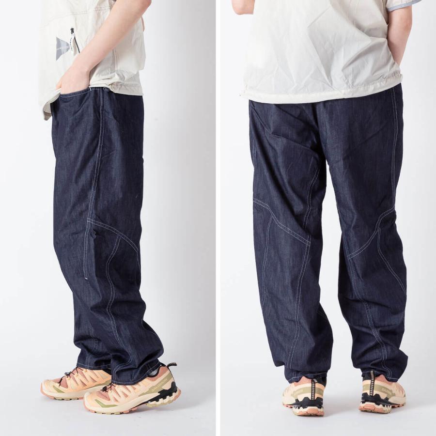 and wander（アンドワンダー） ドライイージーデニムワイドパンツ
