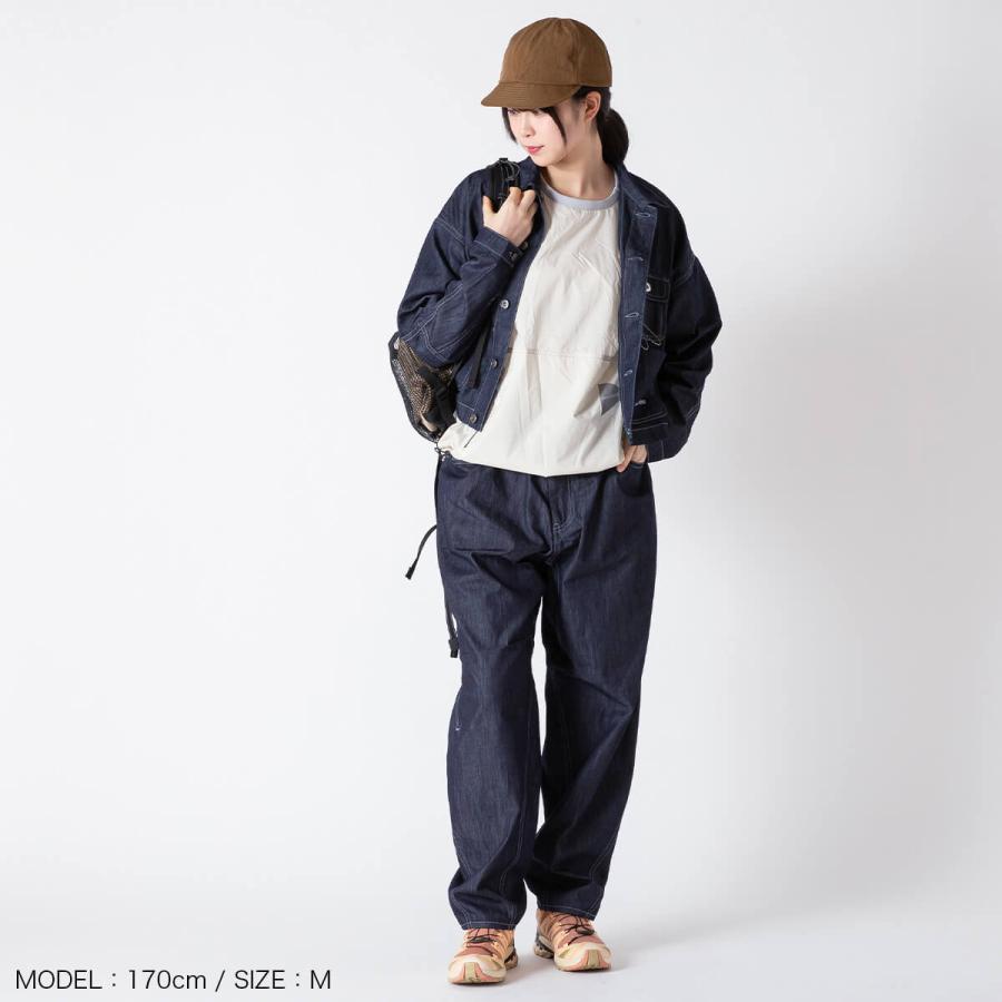 and wander（アンドワンダー） ドライイージーデニムワイドパンツ