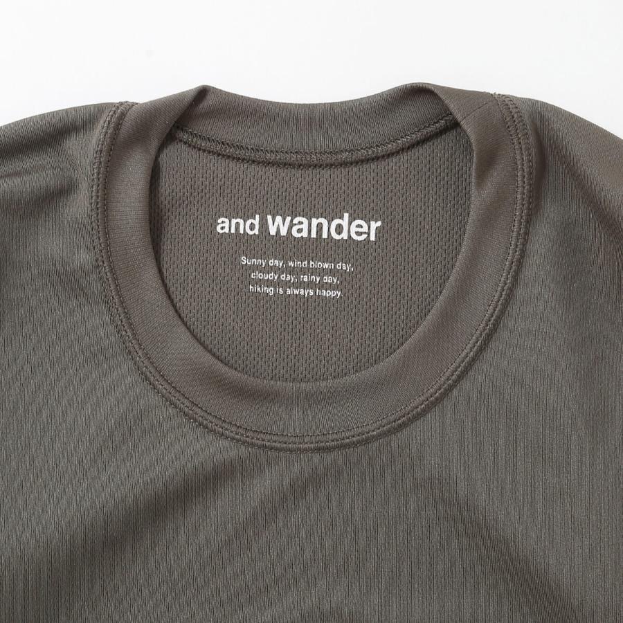 and wander（アンドワンダー） ドライジャージーロングスリーブT
