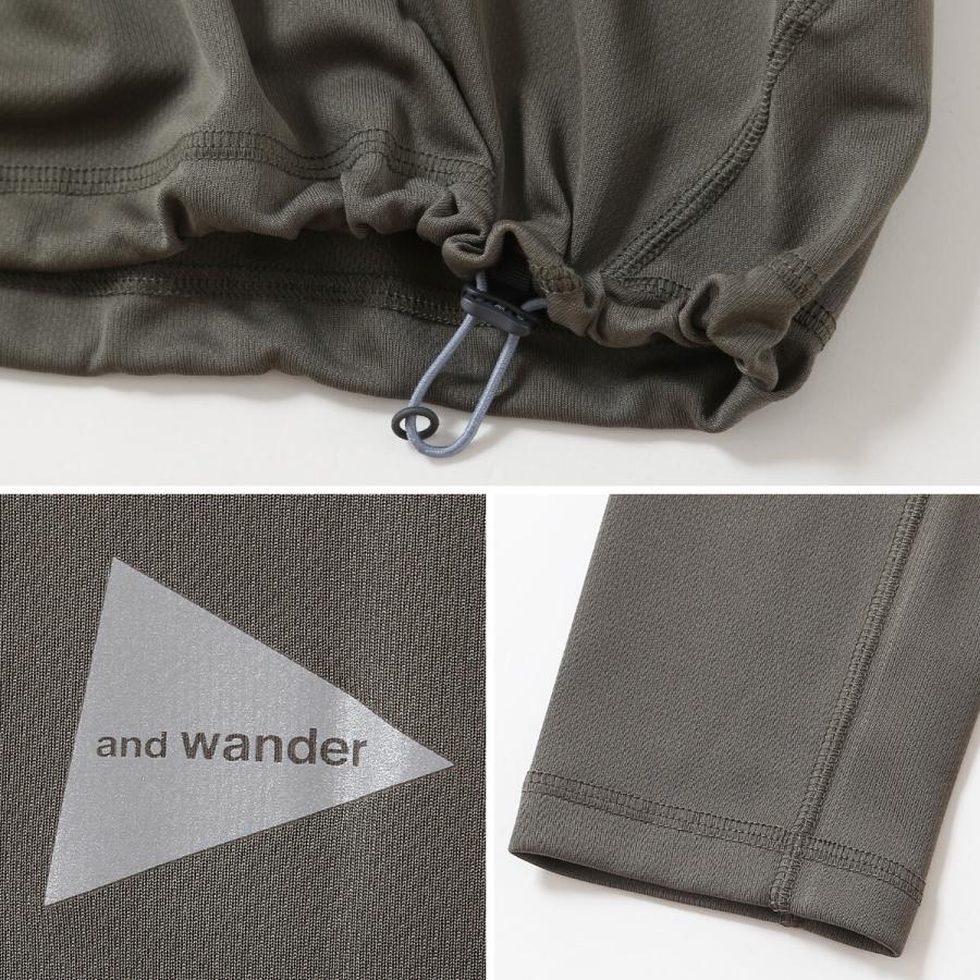 and wander（アンドワンダー） ドライジャージーロングスリーブT