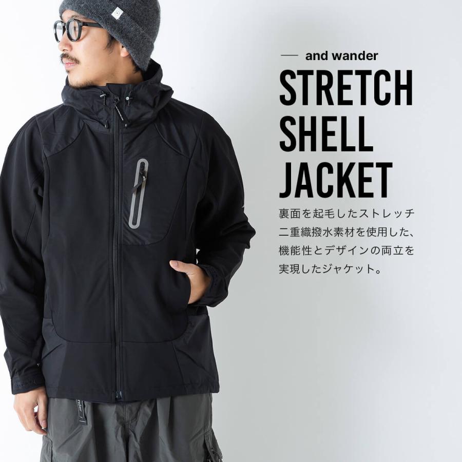 and wander（アンドワンダー） ストレッチシェルジャケット 5745221005
