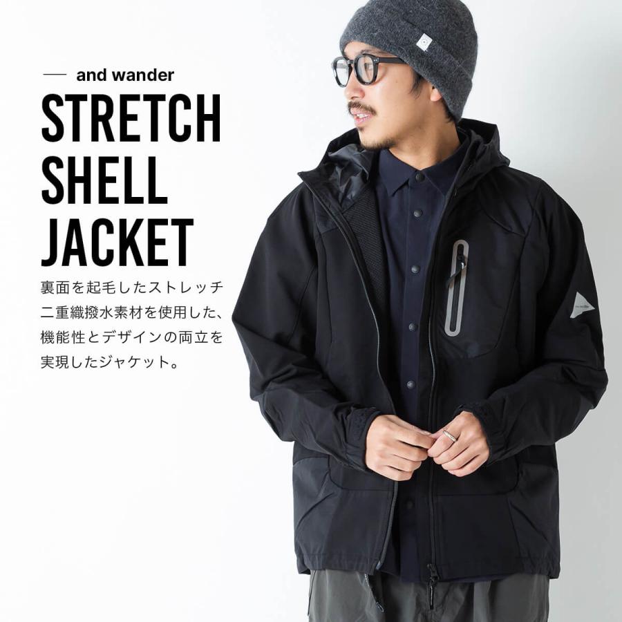 and wander（アンドワンダー） ストレッチシェルジャケット 5745221005