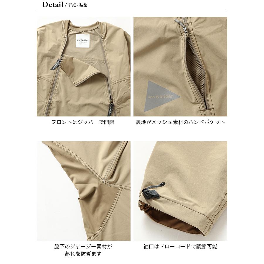 and wander アンドワンダー トレックプルオーバー : a22268 