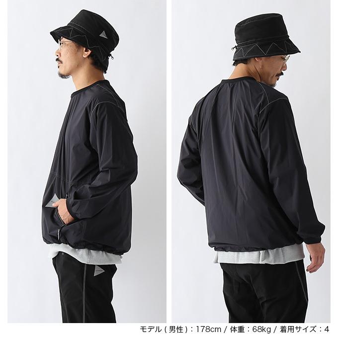 and wander アンドワンダー パーテックスウィンドロングスリーブT 