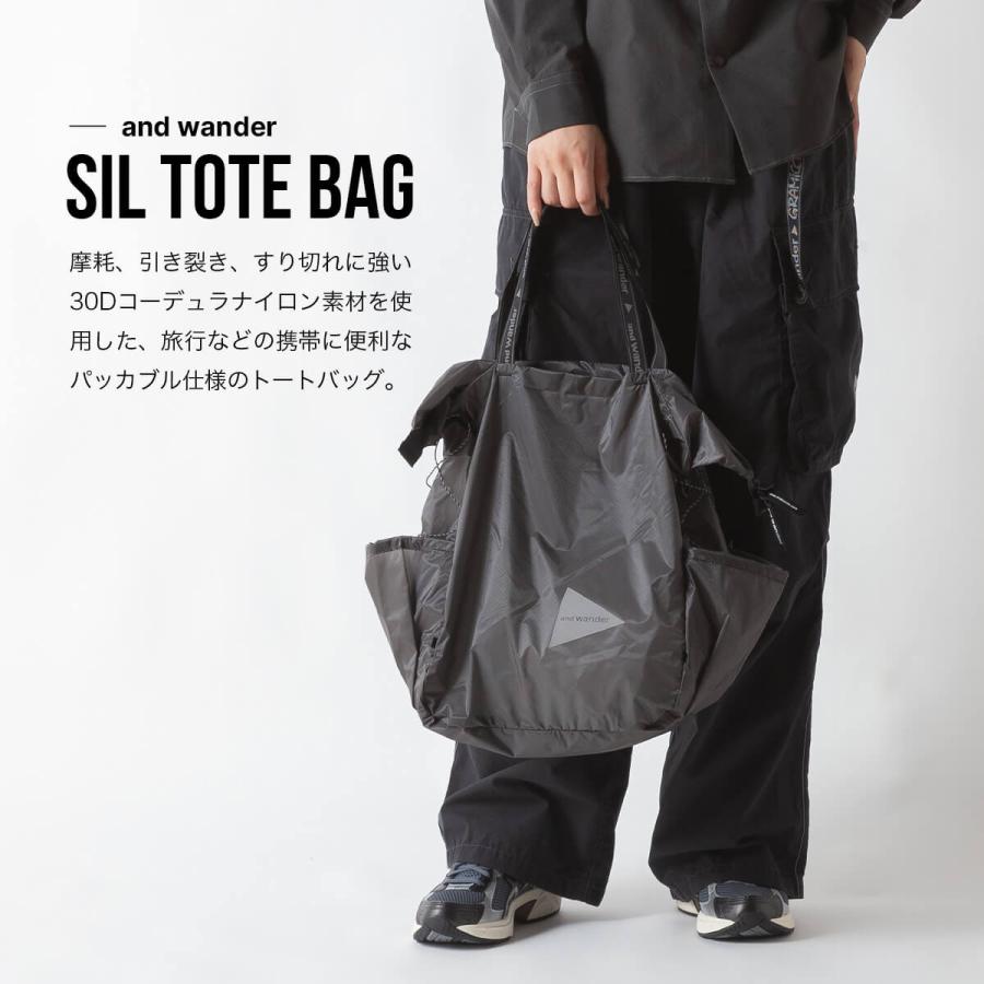 and wander（アンドワンダー） シルトートバッグ 5745975212 sil tote