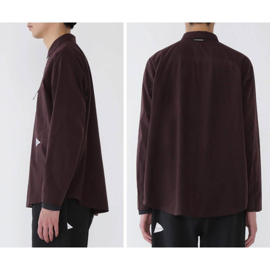 and wander アンドワンダー フリースベースLSシャツ 5745253024 and wander（アンドワンダー） フリースベースLSシャツ 5745253024