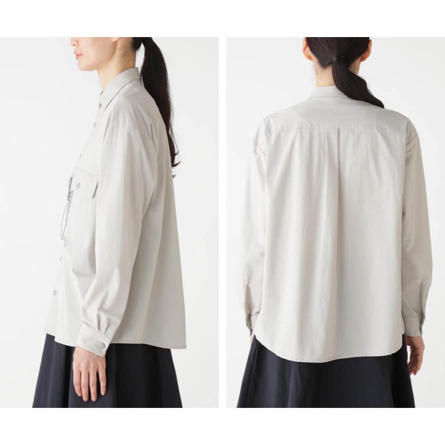 and wander（アンドワンダー） ライトダブルクロスシャツ 5745983073