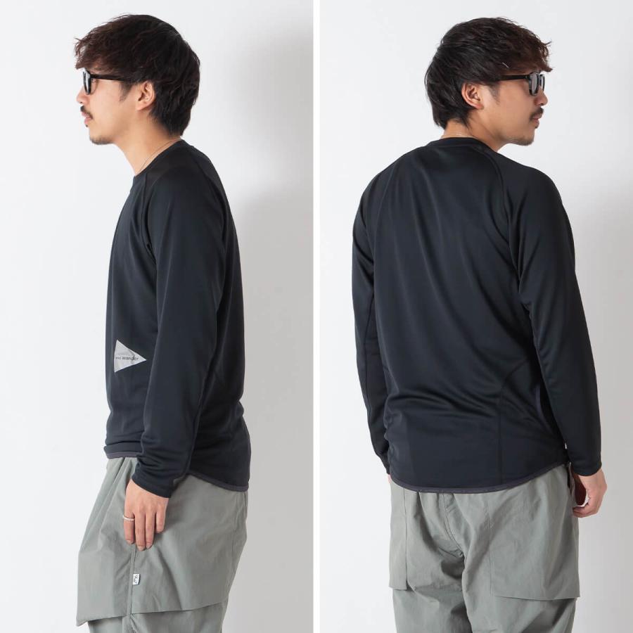 新品！and wander パワードライジャージーラグランロングスリーブT and wander アンドワンダー＞ power dry jersey raglan long sleeve T