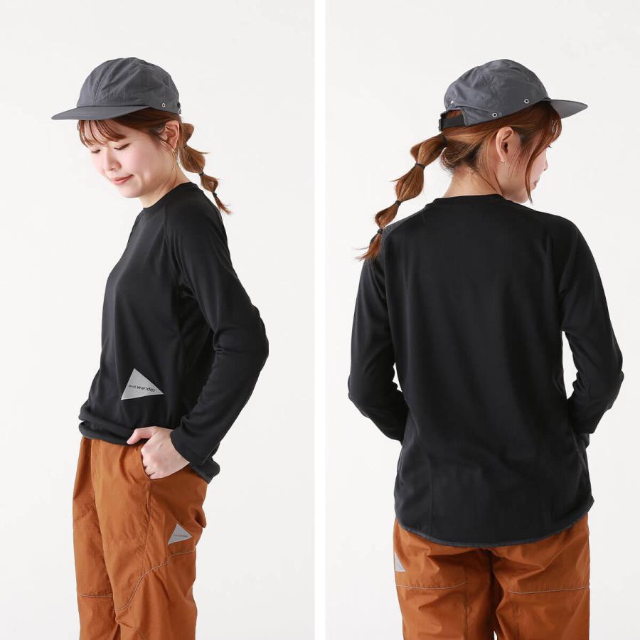 and wander（アンドワンダー） ドライジャージーラグランLS T