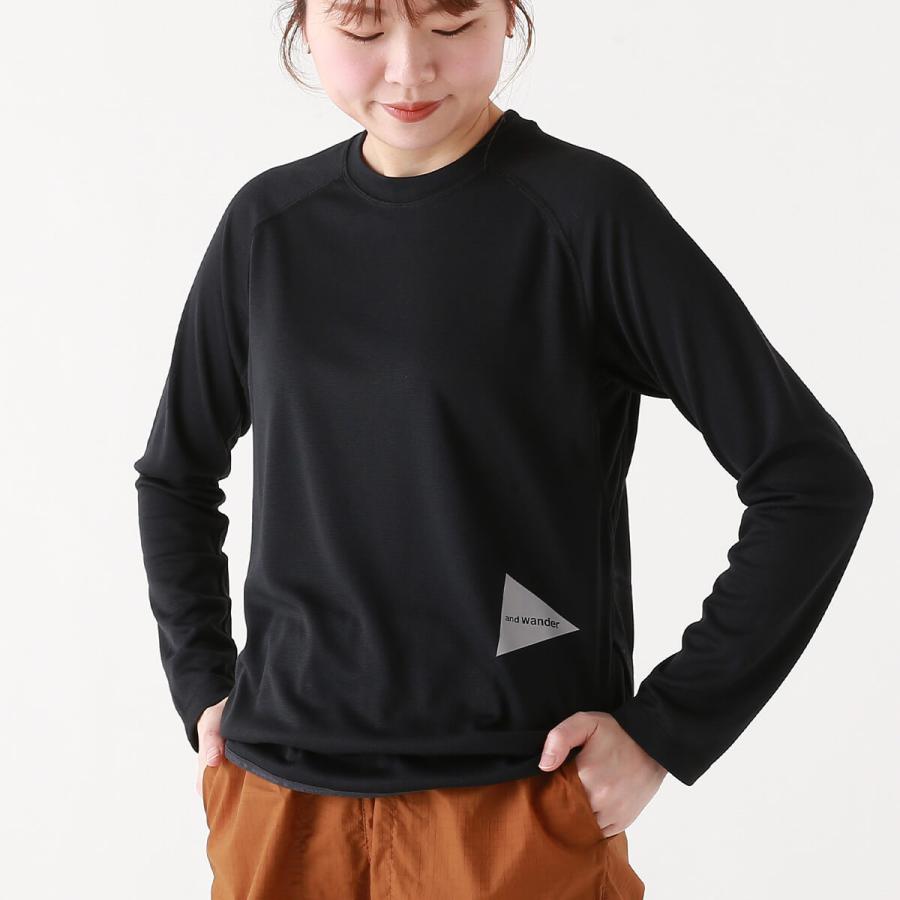 and wander（アンドワンダー） ドライジャージーラグランLS T